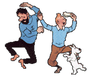 Tintin et Haddock dansent