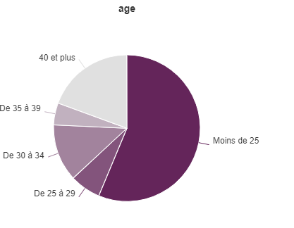 graphique représentant les ages des utilisateurs des réseaux sociaux