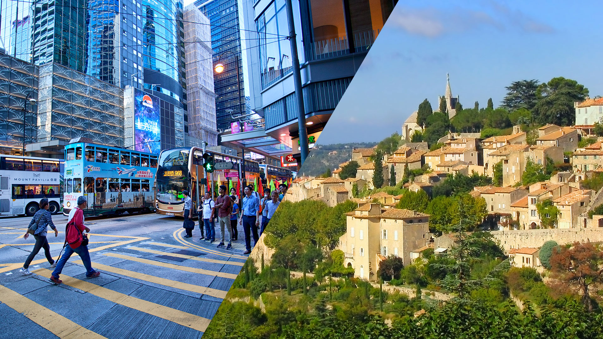 image représentant la ville et la campagne